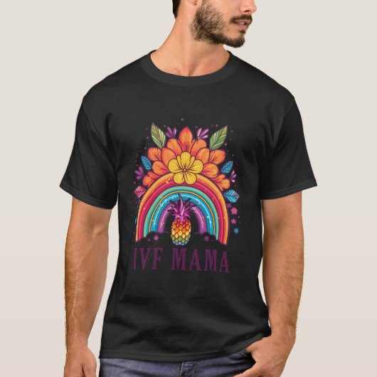 Ivf Mama Eapple Rainbow Ivf Mom Productivity Surga Tシャツ (正面)