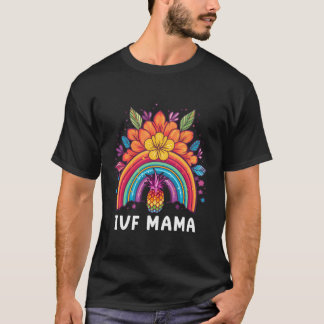 Ivf Mama Eapple Rainbow Ivf Mom Productivity Surga Tシャツ