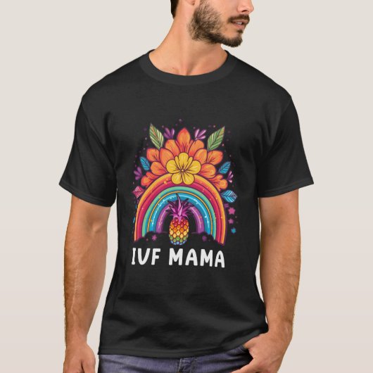 Ivf Mama Eapple Rainbow Ivf Mom Productivity Surga Tシャツ (正面)