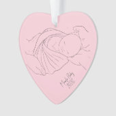 IVF Miracle Baby Girl Pink Ornament – Rainbow Baby オーナメント (正面)