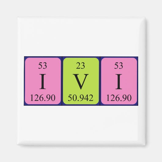 Ivi周期表名磁石 マグネット (正面)
