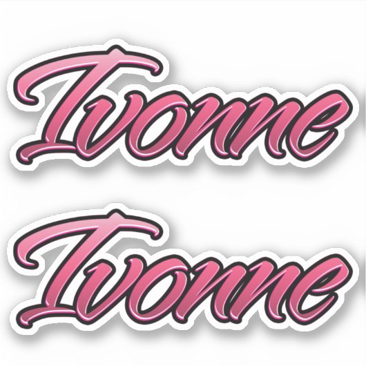 Ivonne faded pink Aufkleber Sticker Stickerset シール (正面)