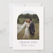 Ivory | エレガントなアーチの結婚式のお礼のスクリプト (正面)