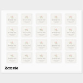 Ivory | シックなバラの結婚式のお礼 スクエアシール (シート)