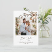 Ivory 3D Magnolia Flower サンキューカード (スタンド正面)