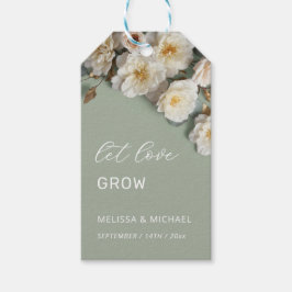 Ivory 3D Roses Wedding Welcome ギフトタグ