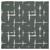 Ivory Abstract Paint on Forest Green Linen ファブリック (見本)