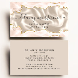 Ivory Agate Gold Glitter Luxury Magnetic 名刺