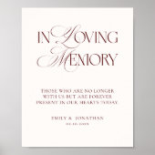 Ivory and Burgundy Wedding In Loving Memory  ポスター (正面)