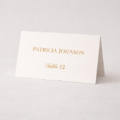 Ivory and Gold 50th Anniversary Folded Place Card プレイスカード