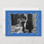 Ivory and Navy Blue Wedding Engagement Party 招待状 (裏面)