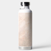 Ivory and rosegold accents florals AI art  ウォーターボトル (右面)