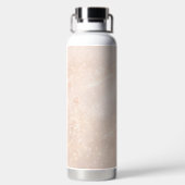 Ivory and rosegold accents florals AI art  ウォーターボトル (背面)