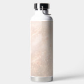 Ivory and rosegold accents florals AI art  ウォーターボトル (左面)