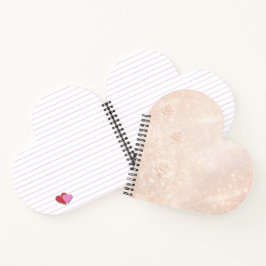 Ivory and rosegold accents florals AI art  ノートブック