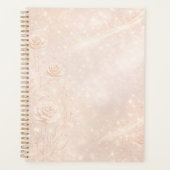 Ivory and rosegold accents florals AI art  プランナー手帳 (正面)