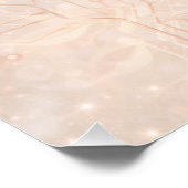 Ivory and rosegold accents florals AI art  ポスター (コーナー)