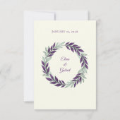 Ivory and Wreath / Boda Marfil y Corona 出欠カード (裏面)