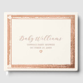 Ivory Baby Shower Guest Book Real Foil Guestbooks  ゲストブック (正面)