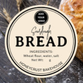Ivory Bakery Sourdough Bread Label Sticker ラウンドシール