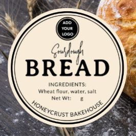Ivory Bakery Sourdough Bread Label Sticker ラウンドシール