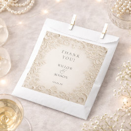 Ivory Baroque Elegant Classic Wedding フェイバーバッグ