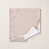 Ivory Beige Agate Geode Gold Glitter バスタオルセット (ウォッシュタオル)