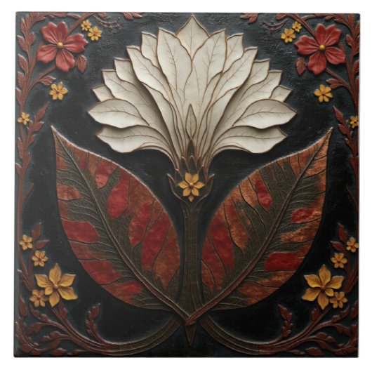 Ivory Bloom at Midnight タイル (正面)