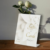 Ivory Bloom Gold Script Bridal Shower Gifts Cards 台座サイン