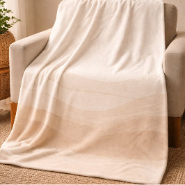 Ivory Blush Waves Fleece Blanket フリースブランケット