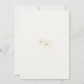 Ivory | Boho Arch Gold Floral Wedding  セーブザデート (裏面)