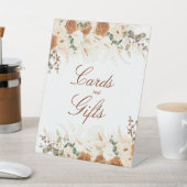 Ivory Boho Terracotta Floral Cards & Gifts Sign 台座サイン (インサイチュ)