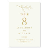 Ivory Botanical Christian Wedding    テーブルナンバー (裏面)