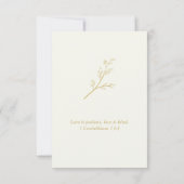 Ivory Botanical Christian Wedding RSVP Card (裏面)