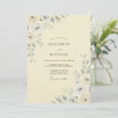 Ivory Botanical Flourish Wedding 招待状 (スタンド正面)