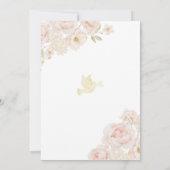 Ivory Bow Coquette Rosary Baptism Invitation 招待状 (裏面)