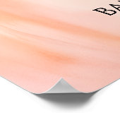 Ivory Bow Little Pumpkin Baby Shower Welcome ポスター (角)