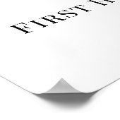 Ivory bow pearls First Holy Communion welcome ポスター (角)