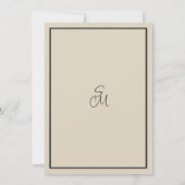 Ivory brown black wildflower winter Table Numbers 招待状 (裏面)