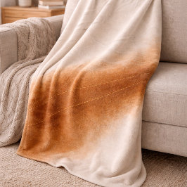 Ivory Brown Fade Fleece Blanket フリースブランケット