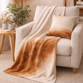 Ivory Brown Fade Fleece Blanket フリースブランケット