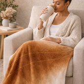 Ivory Brown Fade Fleece Blanket フリースブランケット