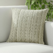 Ivory Cable Knit Texture クッション