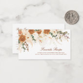 Ivory Calla Lilies Favorite Recipe Bridal Ticket ノートカード (正面/裏面インサイチュ)