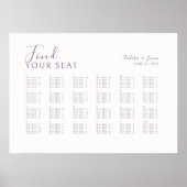 Ivory | Chic Alphabet 120+ Guest Wedding Seating ポスター (正面)