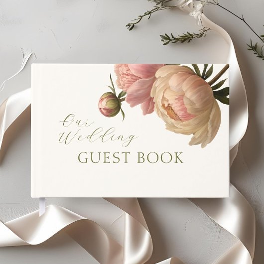 Ivory | Chic Blush Rose Wedding ゲストブック