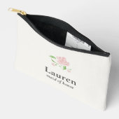 Ivory | Chic Floral Bridesmaid Print Cut Sew Bag アクセサリーポーチ (見開き)