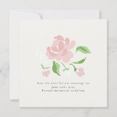 Ivory | Chic Floral Wedding  セーブザデート (裏面)