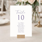 Ivory | Chic Lavender Wedding Seating & Table Card テーブルナンバー