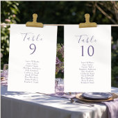 Ivory | Chic Lavender Wedding Seating & Table Card テーブルナンバー